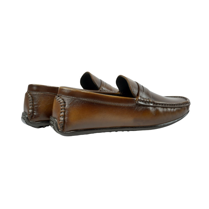 Heritage Woven Textured Moccasins Leather